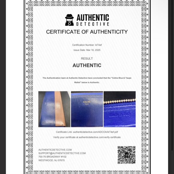 đź’™CELINEđź’™Colorblock Leather Zip Wallet with COA/EUC - Picture 11 of 12